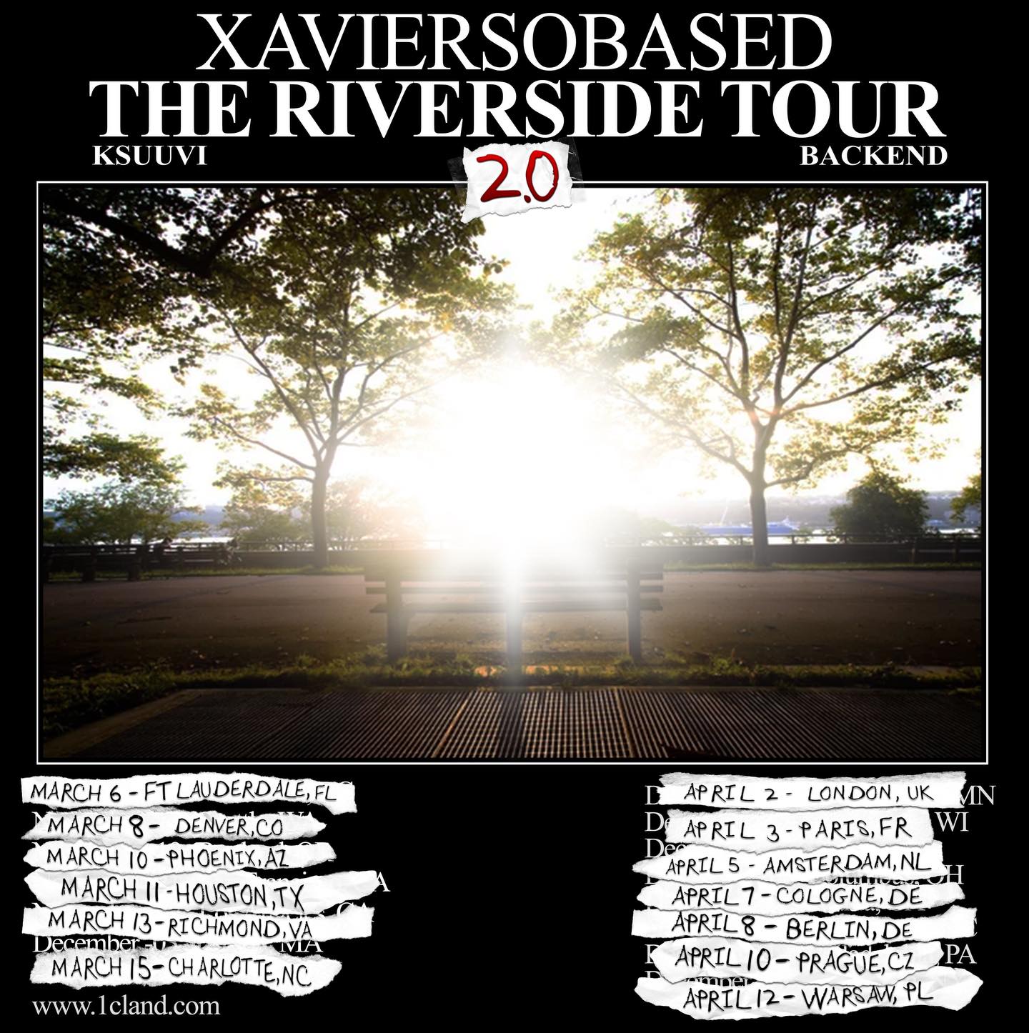 xaviersobased Riverside 2.0 Tour Poster 2026